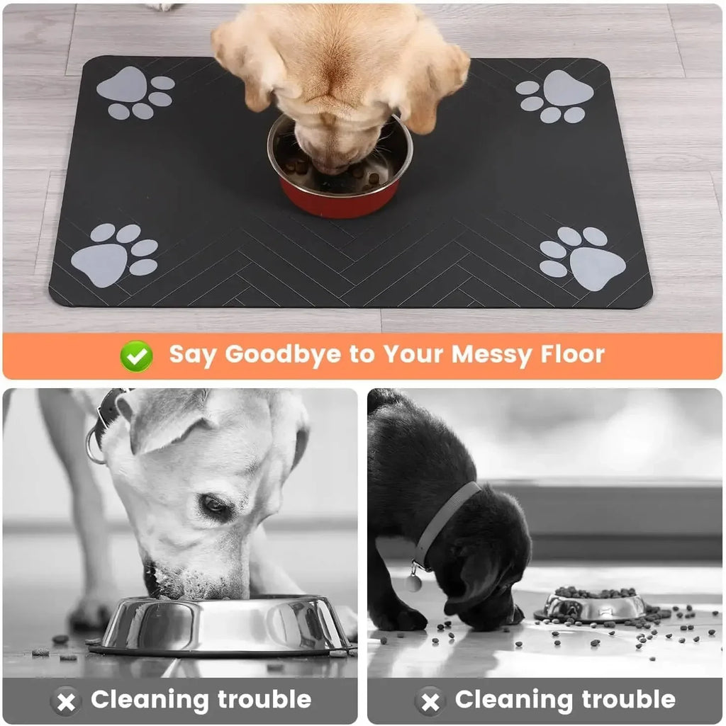 Absorbent stain resistant pet mat