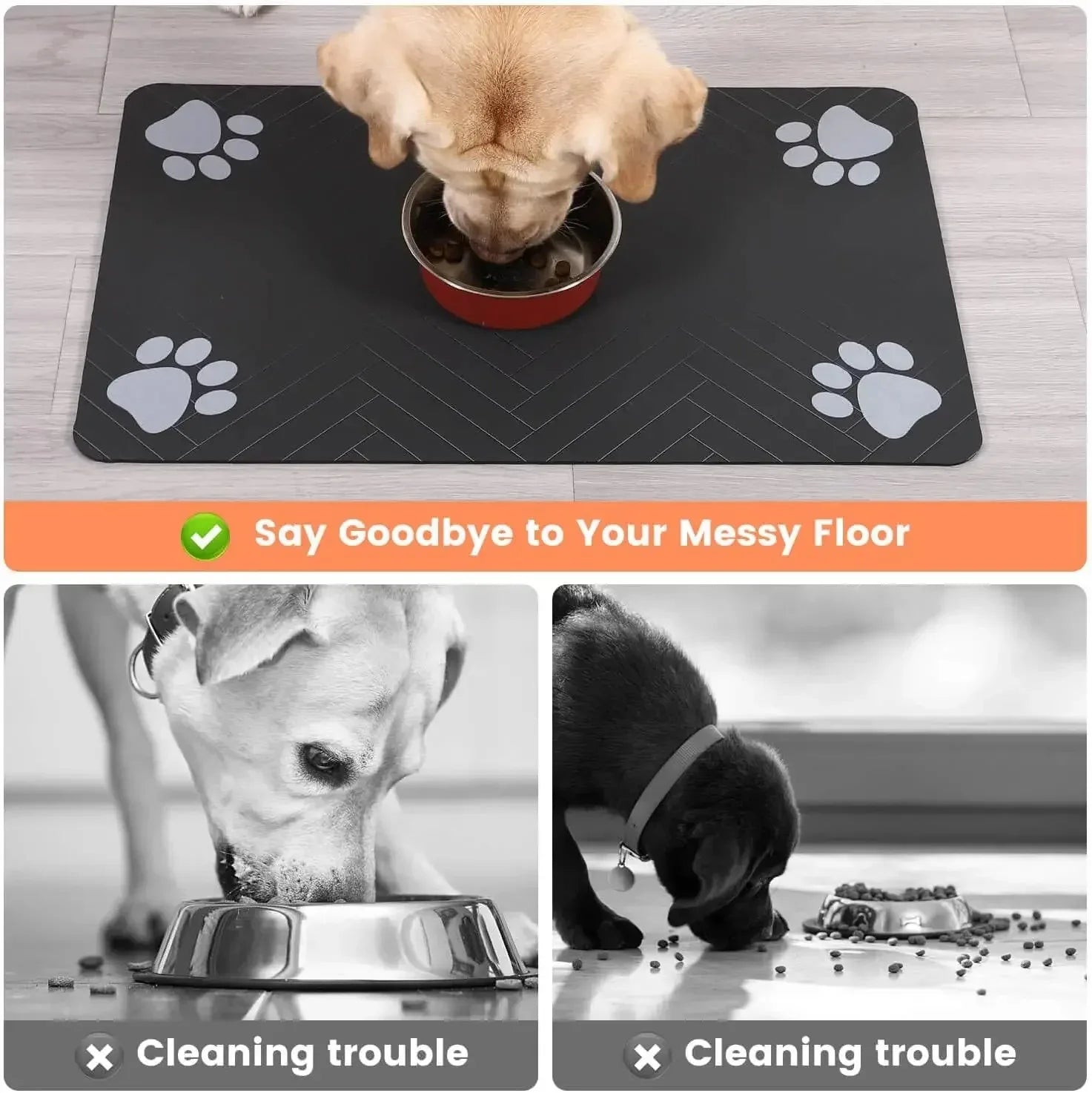 Absorbent stain resistant pet mat