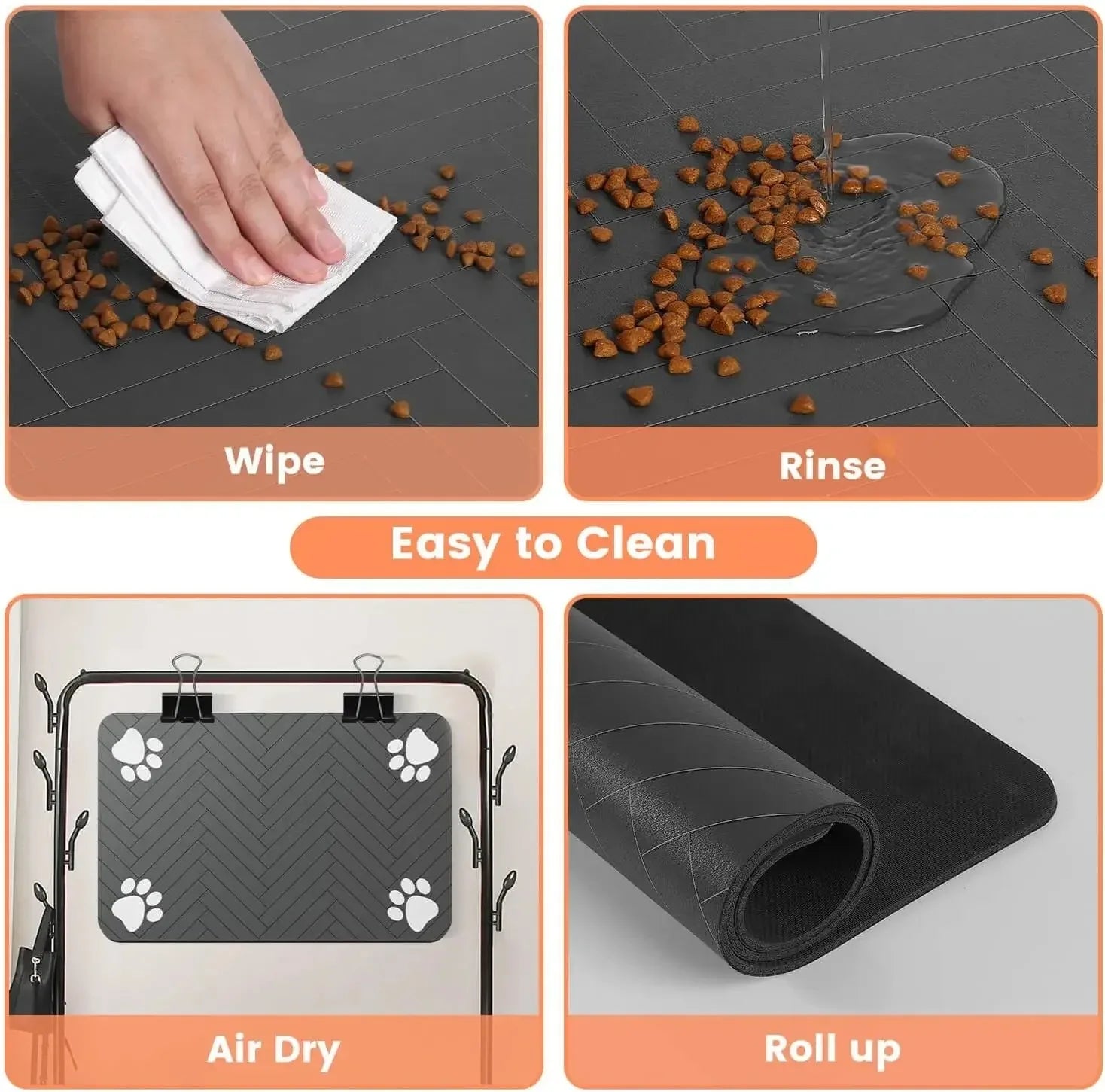 Absorbent stain resistant pet mat