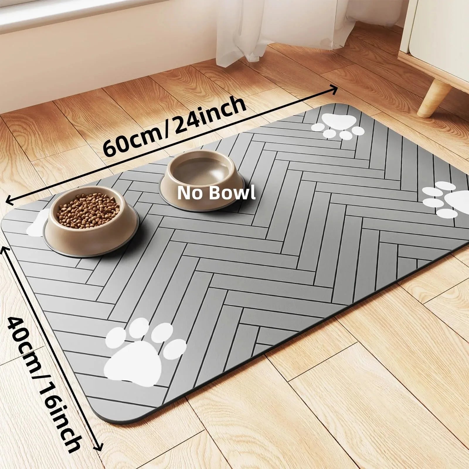 Absorbent stain resistant pet mat