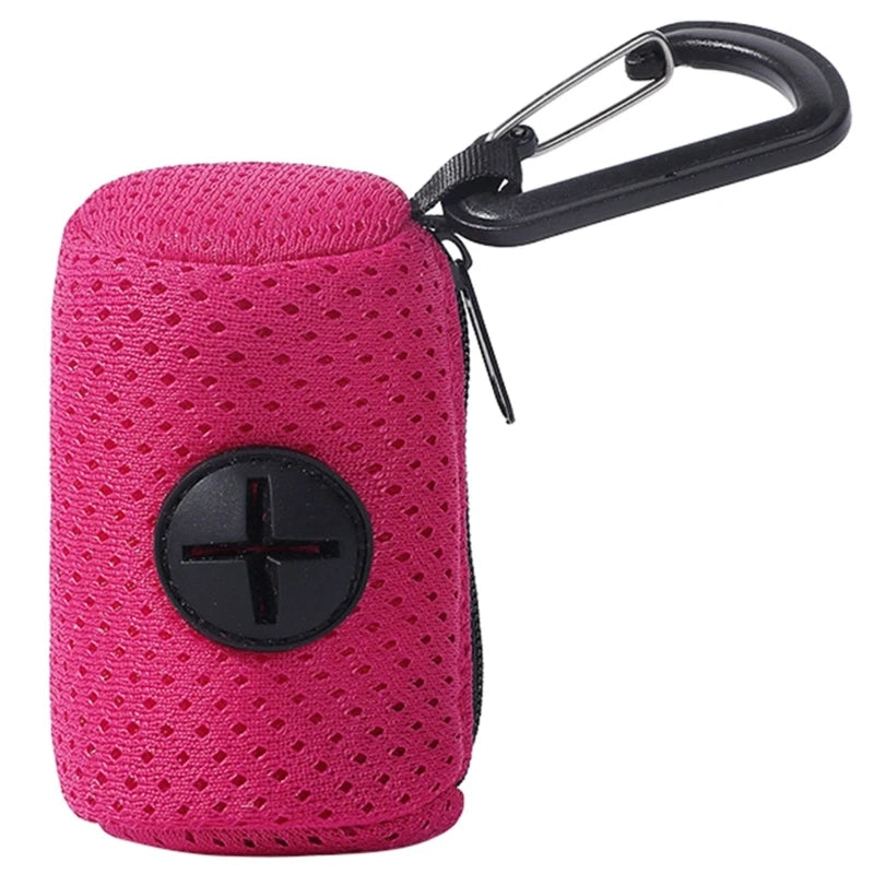 Dog Poop Bag Dispenser Hangingable Dog Poop Bag Holder Poo Bags Dispenser forDogs Walking Garbage Bags Dispensers Pet Supplies
